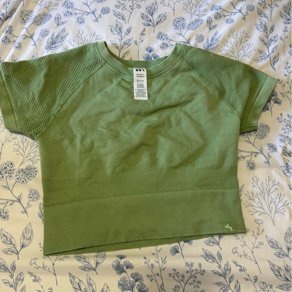 JoyLab Ribbed Green Tee - Picture 1 of 3